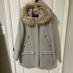 J. Crew Women's grey Chateau Parka size 10